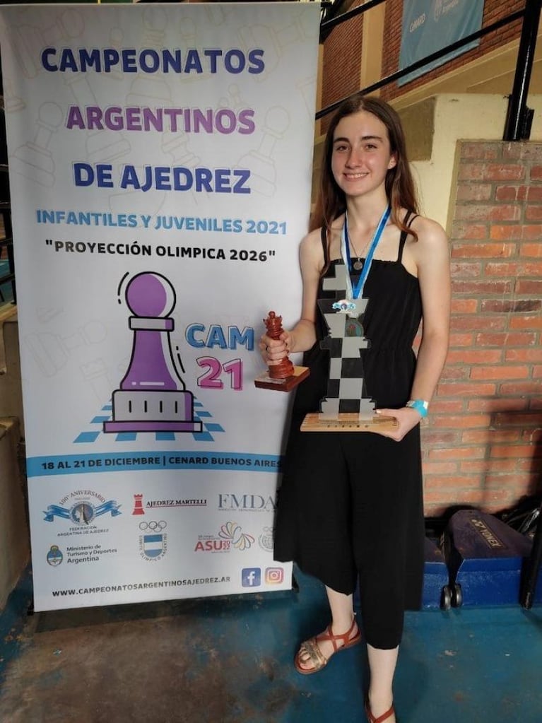 La "Gambito de Dama" argentina: la rompe en ajedrez y sueña con jugar el mundial