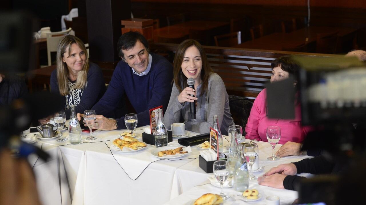 La gobernadora Vidal junto a Bullrich y Ocaña. Foto: Clarín.