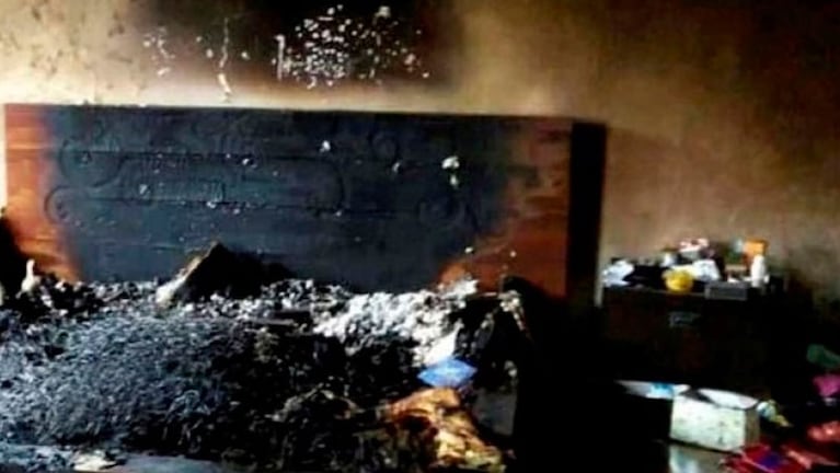 La habitación del empresario Malasio se quemó tras la explosión de su celular.