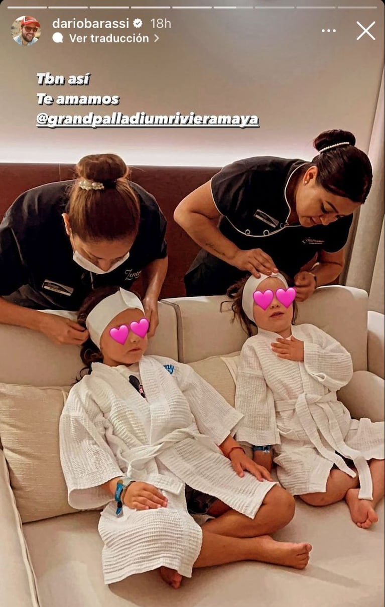 La hija de Barassi estuvo en un spa con su amiga.