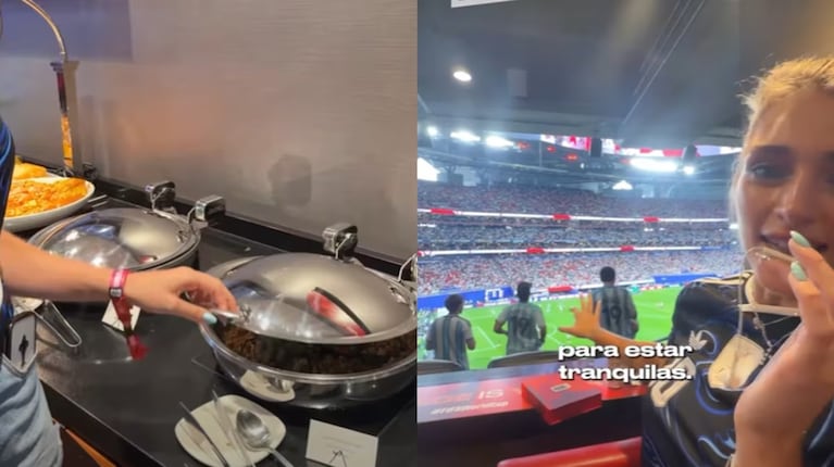 La hija de Ricardo vio el partido de Argentina desde un vip del estadio.