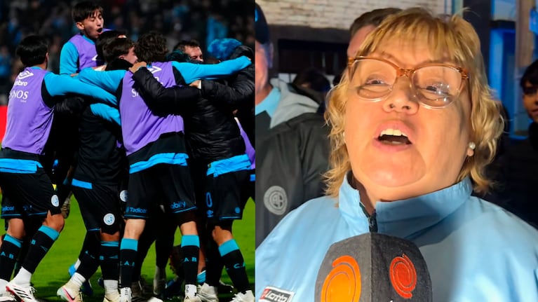 La hincha viral de Belgrano.