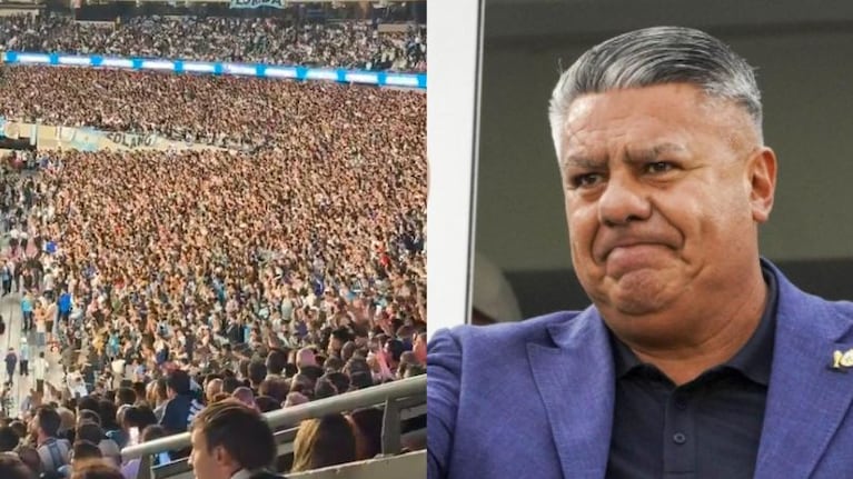 La hinchada argentina cantó en contra de Tapia.