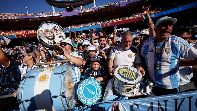 La hinchada argentina en Kansas City. REUTERS/Lee Smith