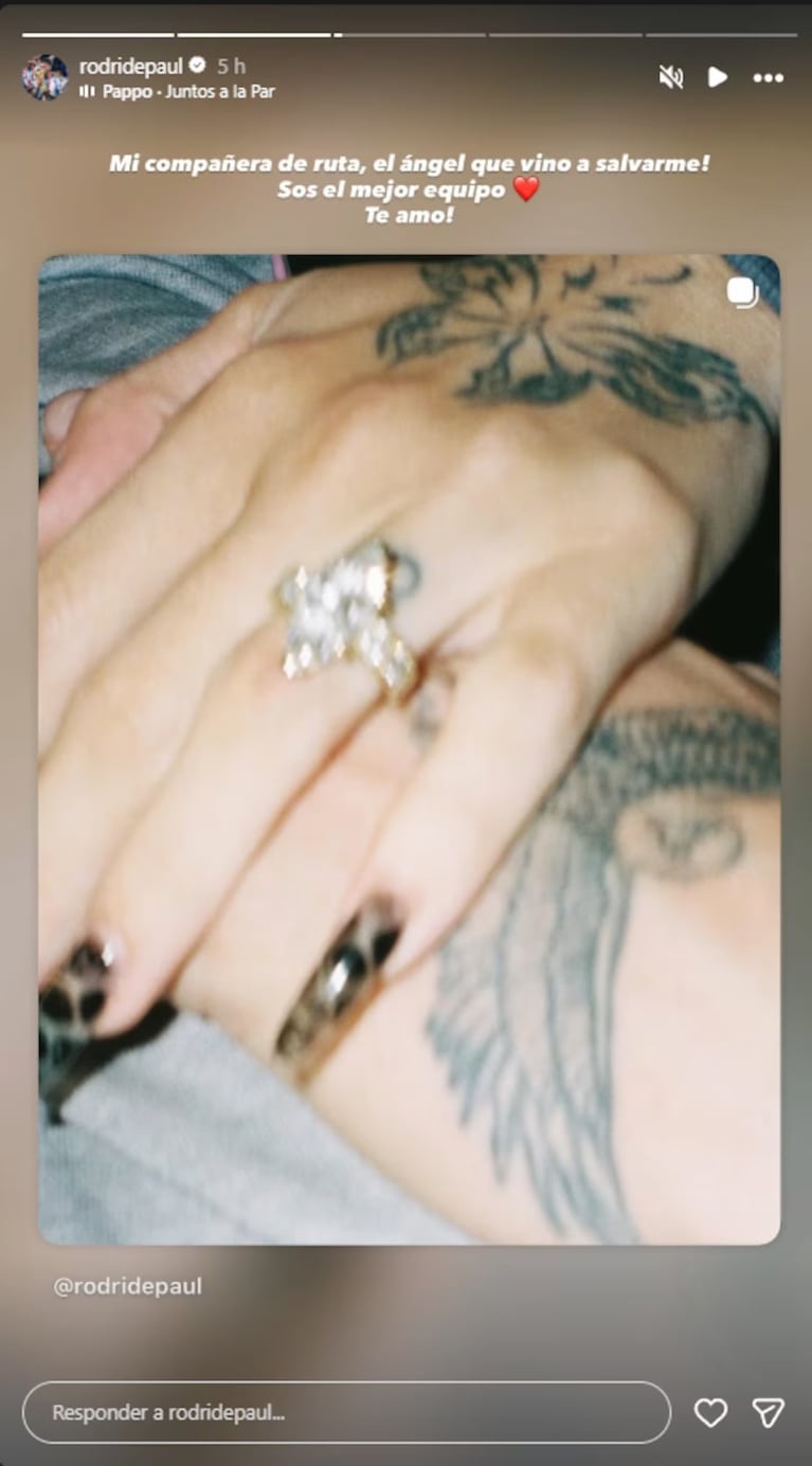 La historia de Rodrigo de Paul para Tini.