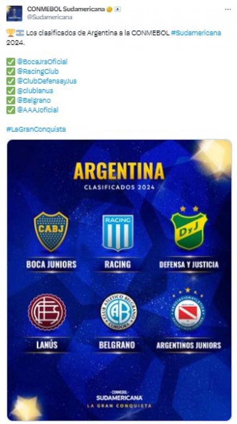 La historia detrs de la respuesta de Belgrano al posteo de la Copa Sudamericana