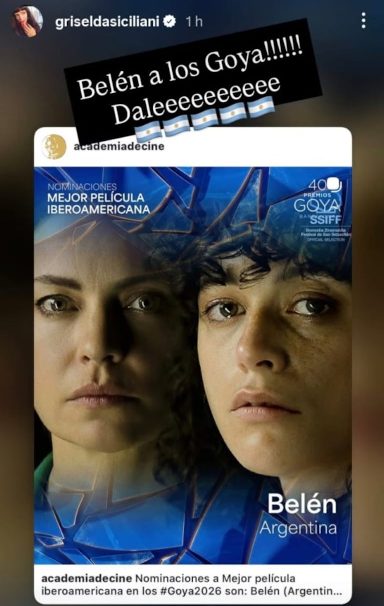 La historia que subió Griselda Siciliani en medio del escándalo con Luciano Castro.