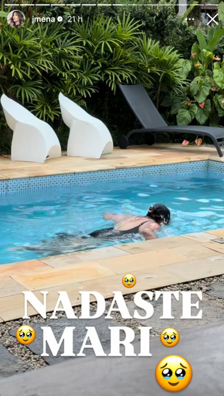 La historia que subió Jimena de Mari nadando.