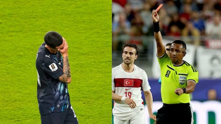 La histórica expulsión del paraguayo Almirón en el Mundial por taparse la boca ante un rival turco.