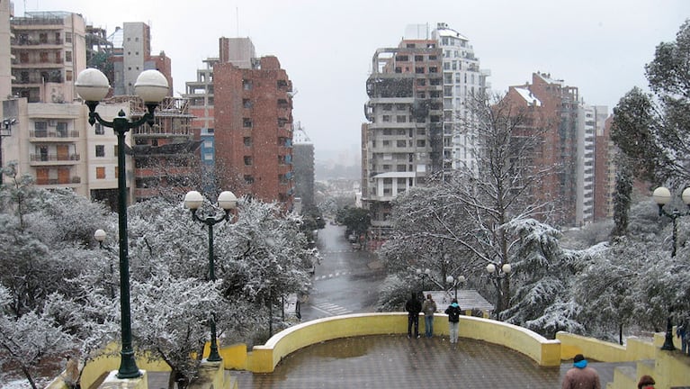 La histórica nevada de 2007 en Córdoba capital.