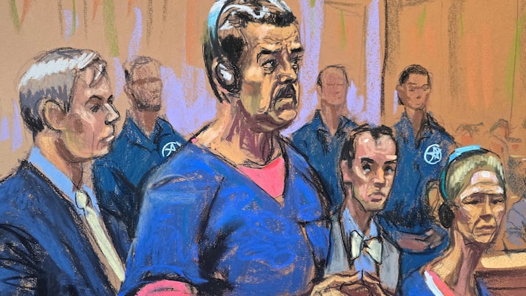 La ilustración de la presentación de Maduro en el tribunal ante la imposibilidad de ingreso de cámaras.