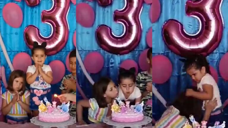 La imagen de la pelea entre las hermanas que se volvió viral.