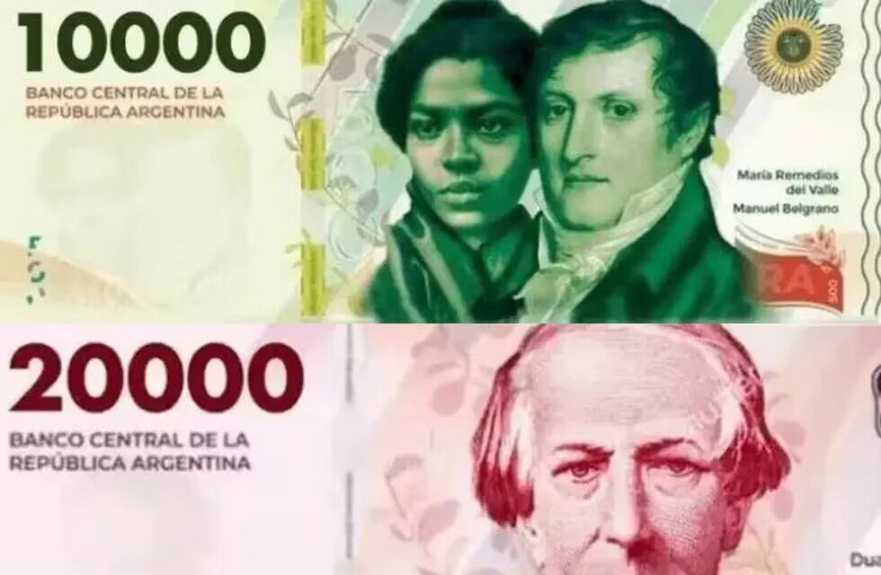 La imagen de los nuevos billetes que lanzará el Gobierno.