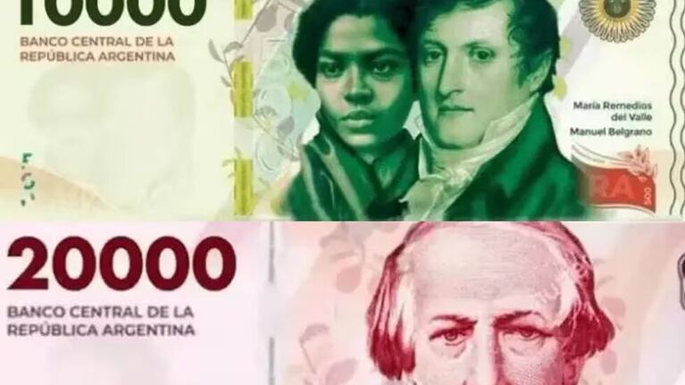 La imagen de los nuevos billetes que lanzará el Gobierno.