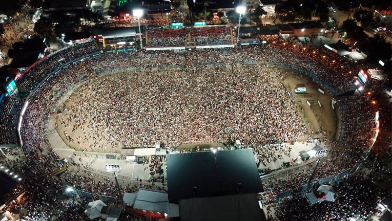 La imagen del anfiteatro desde el drone. Foto: Lucio Casalla / ElDoce.tv.