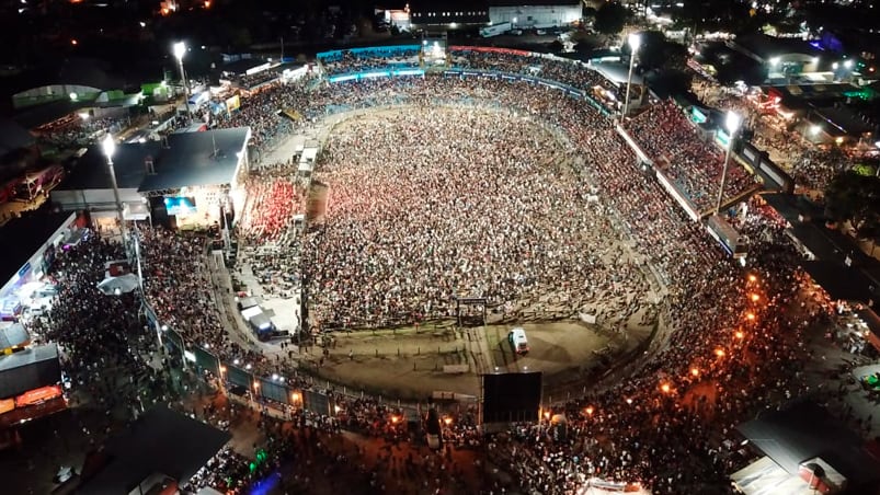 La imagen del anfiteatro desde el drone. Foto: Lucio Casalla / ElDoce.tv.