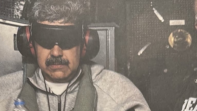 La imagen del momento de la captura de Maduro por parte de las fuerzas de Estados Unidos.