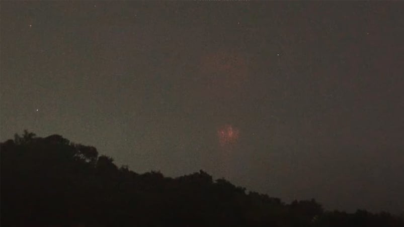 La imagen fue registrada durante el paso de una tormenta en Puerto Rico.