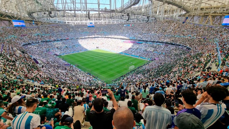 La imagen se registró en el debut de Argentina en el Mundial. Foto: Lucho Casalla/El Doce.