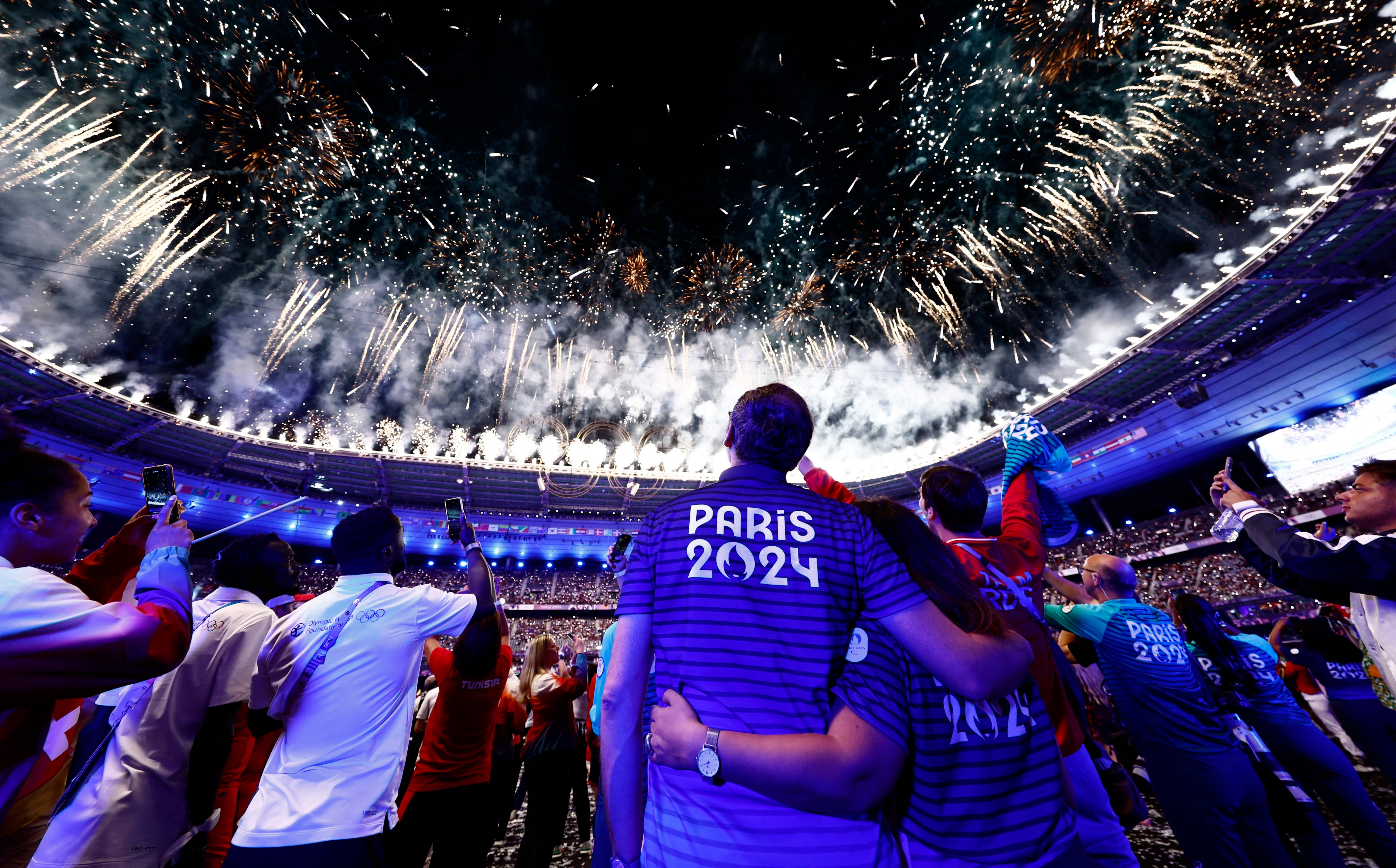 La impactante ceremonia de clausura de los Juegos Olímpicos de París. REUTERS/Gonzalo Fuentes