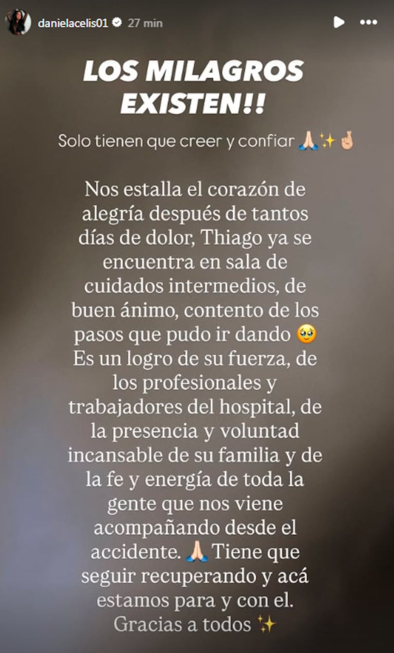 La increíble recuperación de Thiago Medina y la intervención clave que le salvó la vida