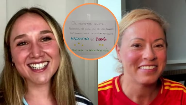 La influencer argentina mostró el gesto de la española y se viralizó.
