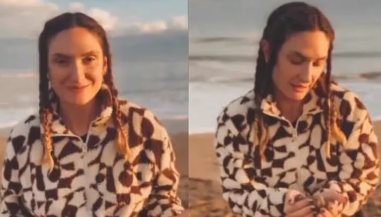 La Influencer grabó el video en la playa de José Ignacio.