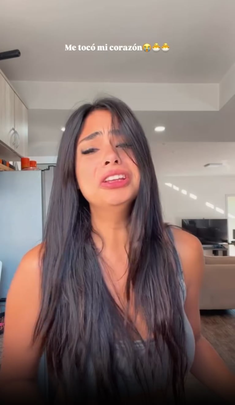 La influencer lloró en una historia de Instagram.