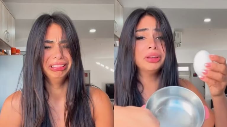 La influencer lloró en una historia de Instagram.