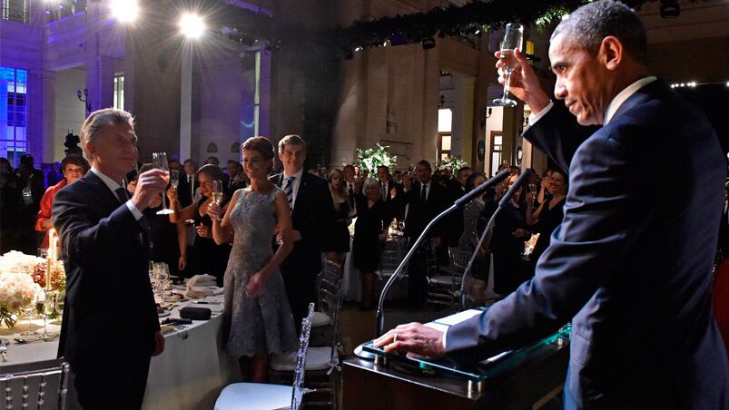 La intimidad de la cena con Obama. Fotos: Presidencia