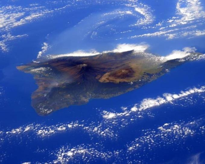 La isla de Hawaii fue retratada por la Agencia Espacial Europea. Fuente: revista Muy Interesante.