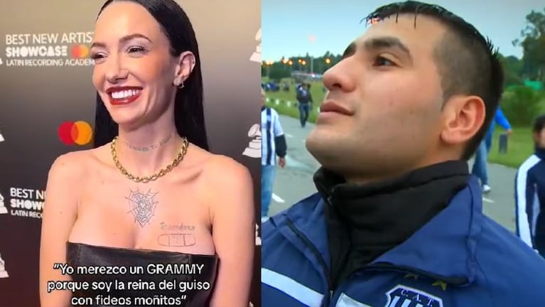 La Joaqui y el hincha de Talleres viral, cara a cara.