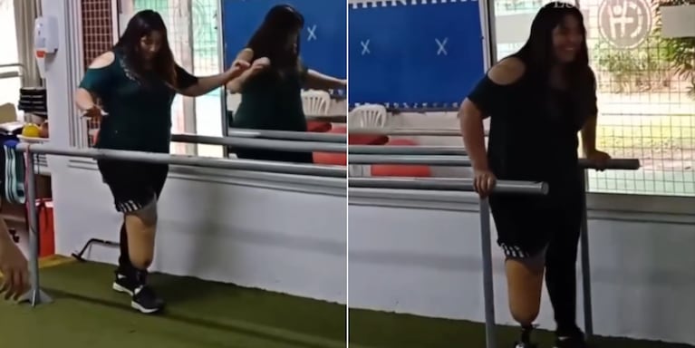 La joven avanza en su rehabilitación.