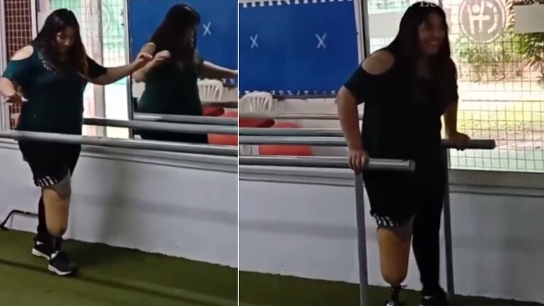 La joven avanza en su rehabilitación.