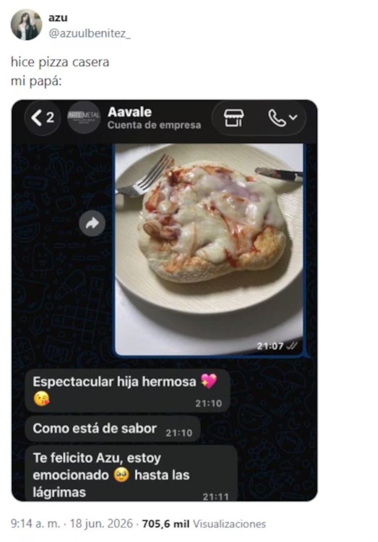 La joven compartió el chat en X y se volvió viral.