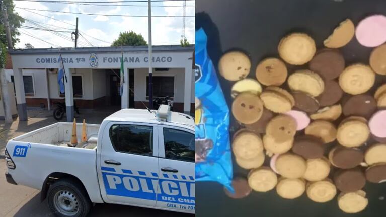 La joven llevó las galletas con droga a la comisaría.