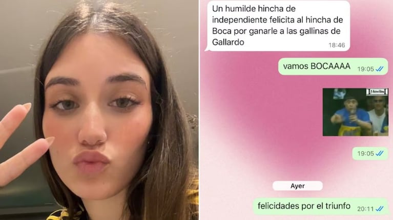 La joven mostró el chat con su abuelo y se volvió viral.
