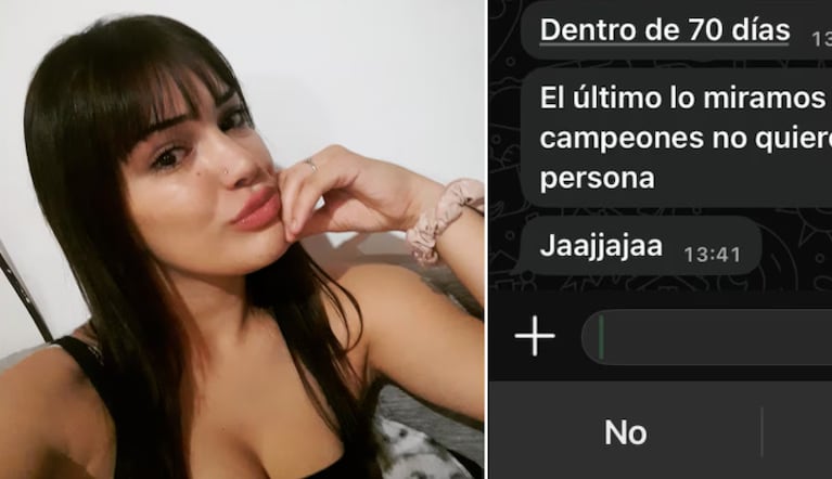 La joven mostró el chat con su ex y se volvió viral.