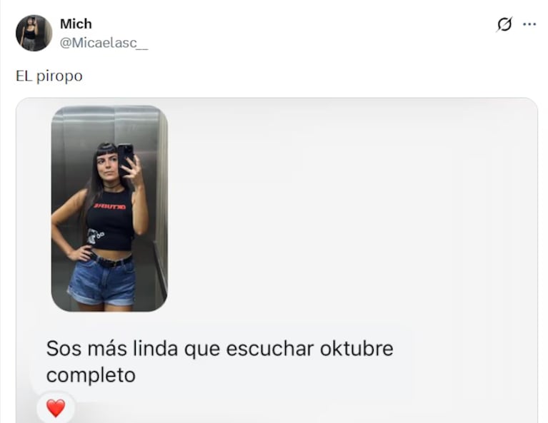 La joven mostró el mensaje en X y los usuarios no tardaron en reaccionar.