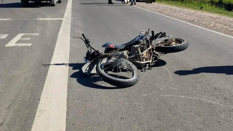La joven motociclista murió tras ser trasladada al hospital.