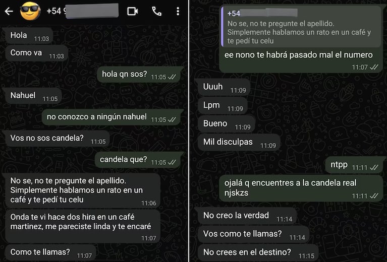 La joven recibió un curioso mensaje de un número desconocido. (Foto: X - moramororora)