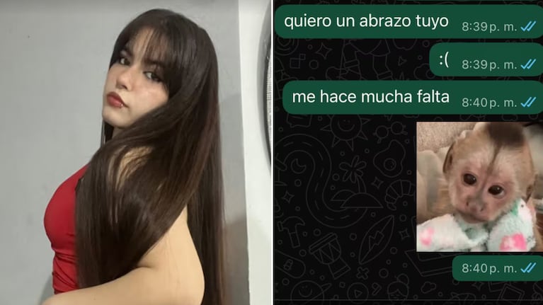 La joven se volvió viral tras mostrar el chat con su novio.