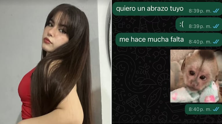 La joven se volvió viral tras mostrar el chat con su novio.
