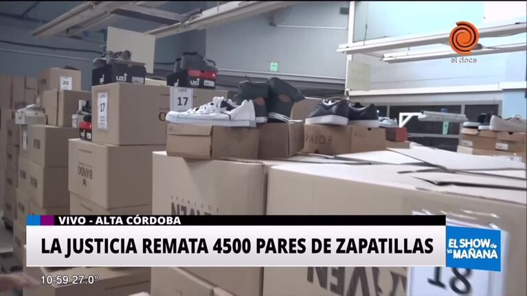 La justicia de Córdoba remata 4500 pares de zapatillas