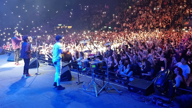 La Konga llenó de cuarteto el mítico Luna Park. Foto: Lucio Casalla / ElDoce.tv.