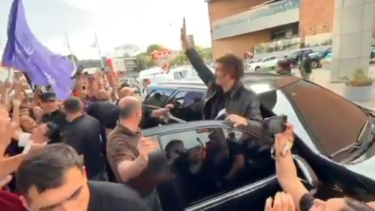 La llegada de Milei a Córdoba para el cierre de campaña de La Libertad Avanza.