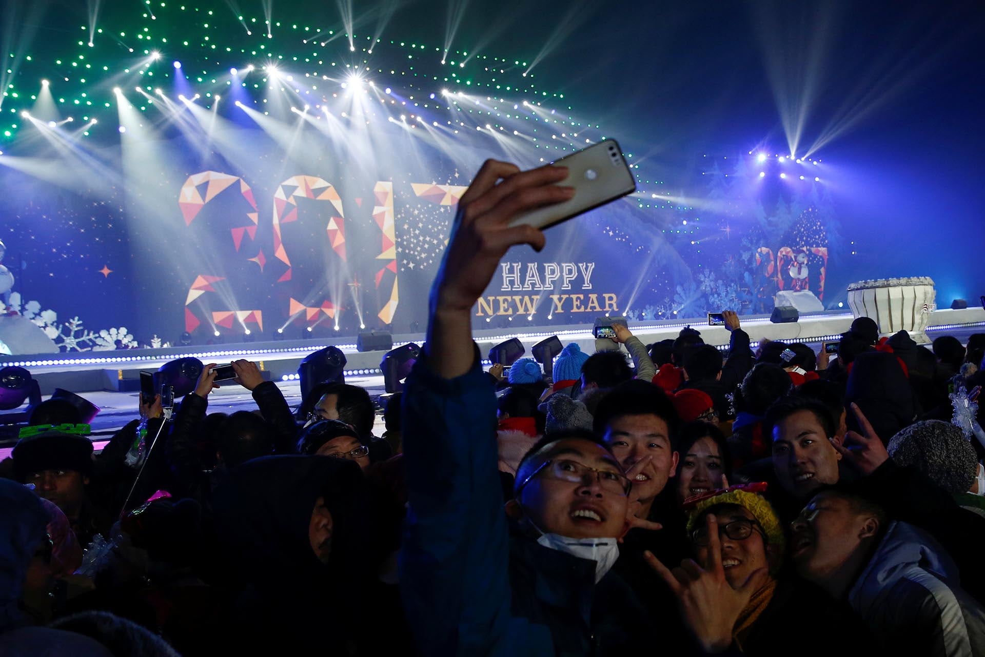 La llegada del 2017 en Beijing.