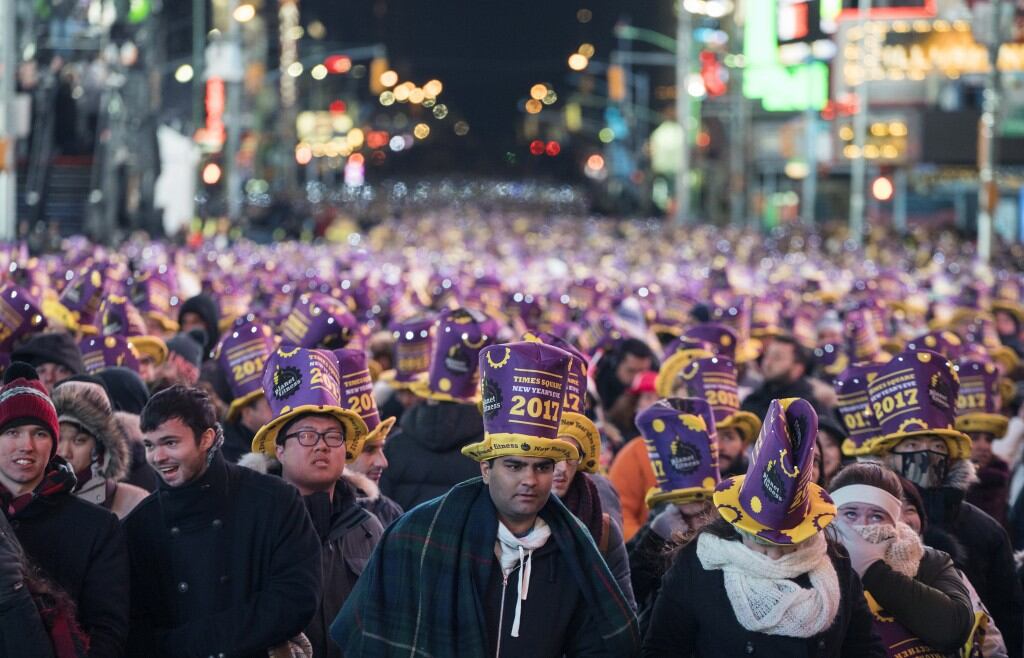 La llegada del 2017 en Time Square, Nueva York.