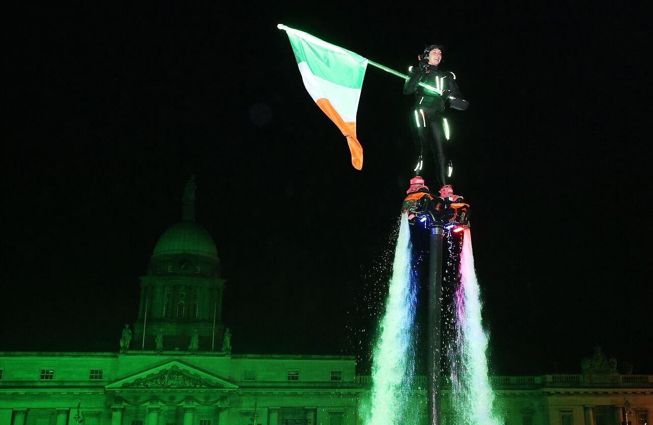 La llegada del 2018 en Dublin, Alemania.