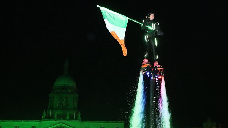 La llegada del 2018 en Dublin, Alemania.